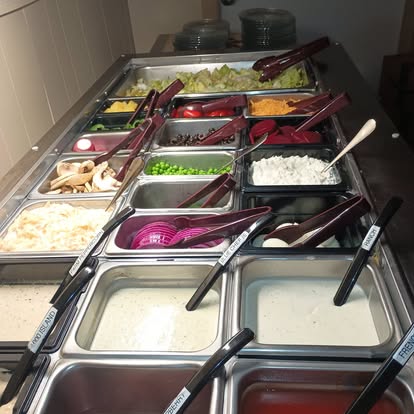 Fresh salad bar at Murry's Place in Butte des Morts